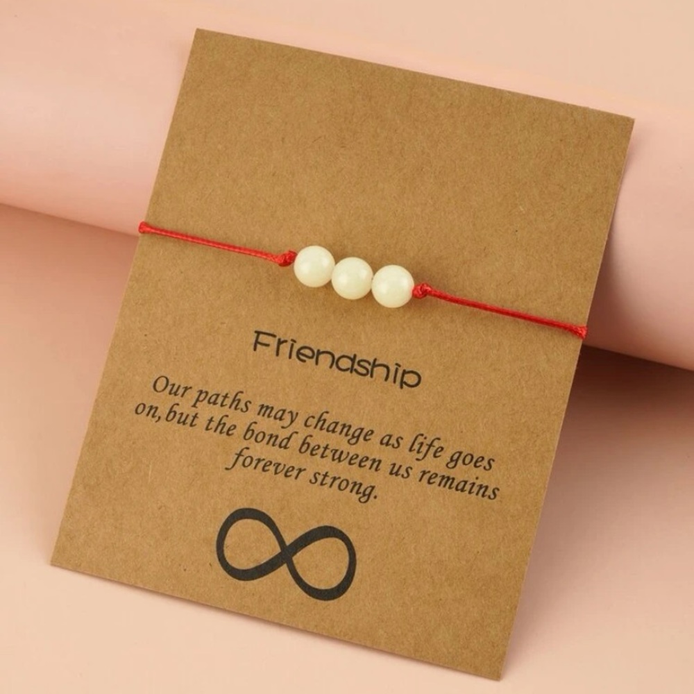 Friendship bracelet | glow in the dark | red